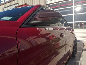 Alfa Romeo Giulia Mirror Covers - Carbon Fiber - Red Carbon - Feroce Carbon Alfa Romeo Giulia Mirror Covers - Carbon Fiber - Red Carbon - Feroce Carbon